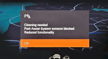 Clean sensors warning