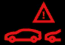 Rear collision warning indicator