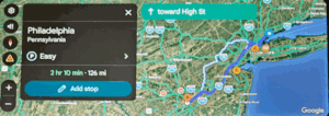 Android auto map trip